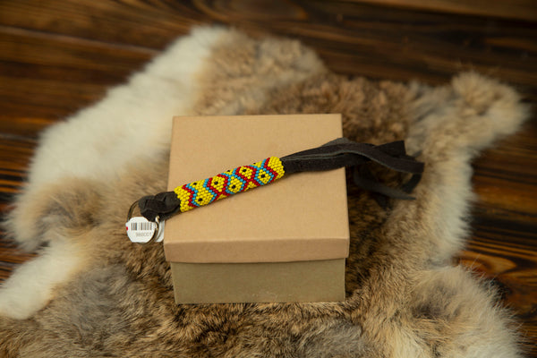 Beaded Leather Keychains