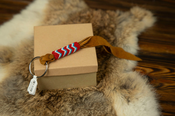 Beaded Leather Keychains