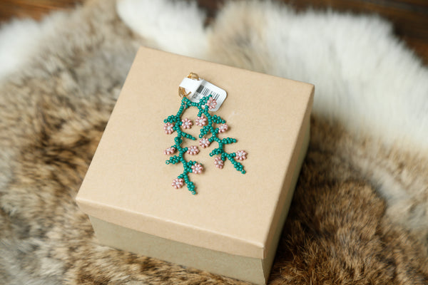 Floral Beaded Earrings (1 Strand)