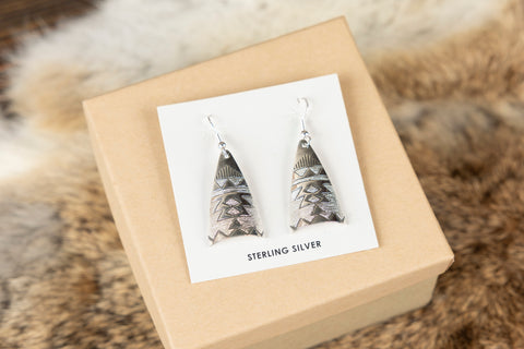 Stamped Sterling Silver earrings