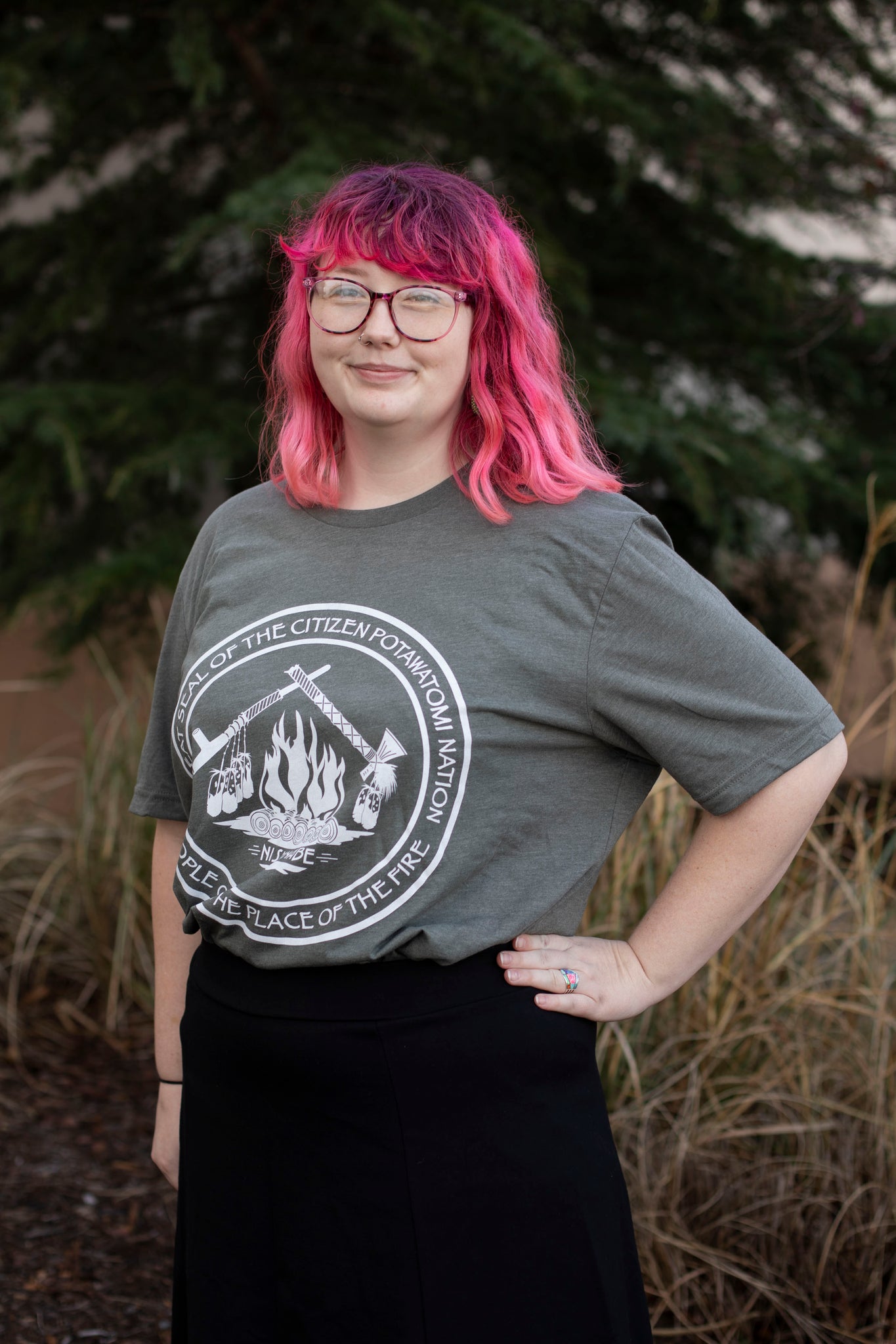 Dark Heather Green CPN Seal Shirt