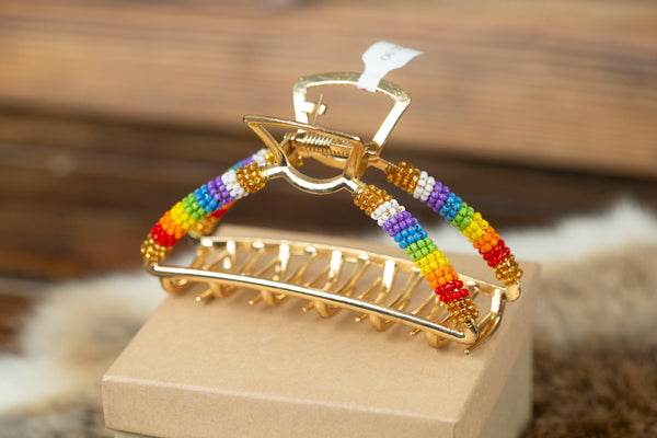 Large Beaded Claw Clips