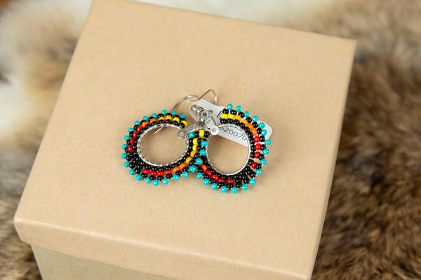 Small Beaded Hoops