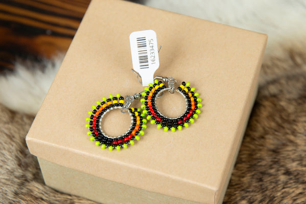 Small Beaded Hoops