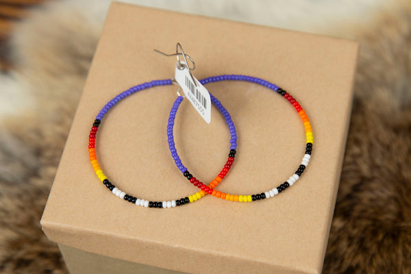 Beaded Hoops