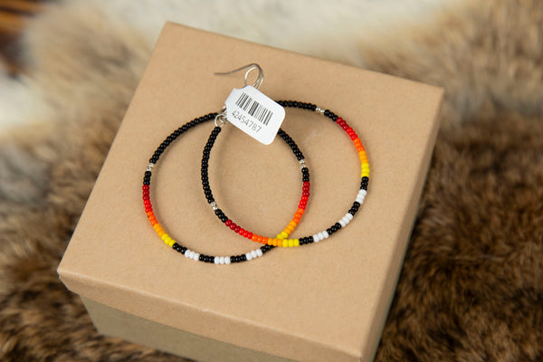 Beaded Hoops