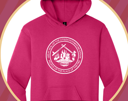 Heliconia Pink CPN Seal Hoodie with White Seal