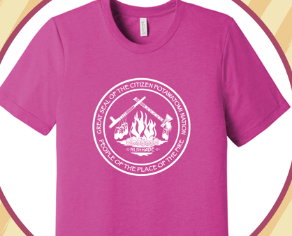 Berry Tri-blend Pink CPN Seal T Shirt with White Seal