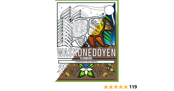 Waskonedoyen - Flowers: A coloring book by Nicole Banditgrey