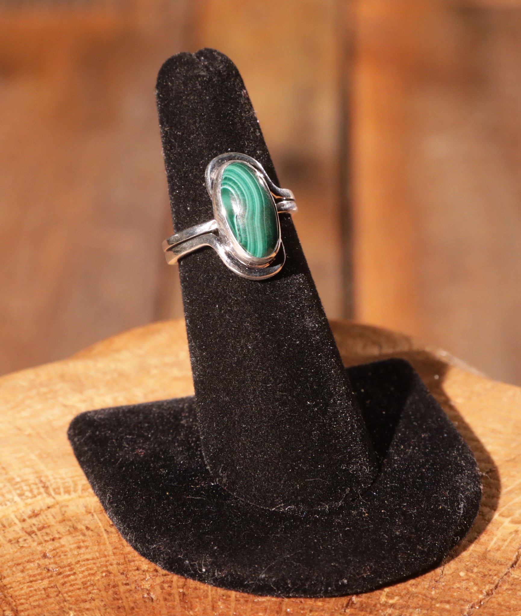 Green Malachite Stone Ring