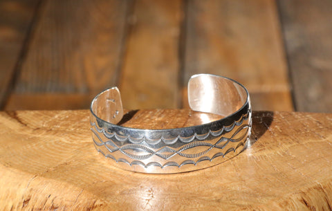 Stamped Sterling Silver Bracelet