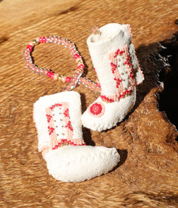 Beaded Boot Moccasins Mirror Decoration