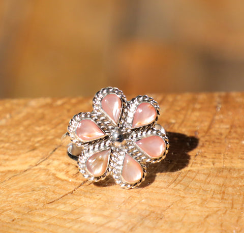 Sterling Silver Flower Rings