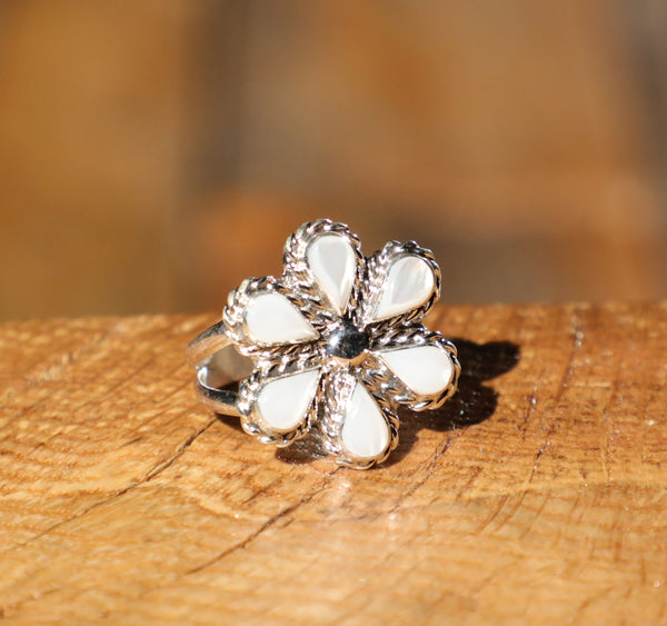 Sterling Silver Flower Rings