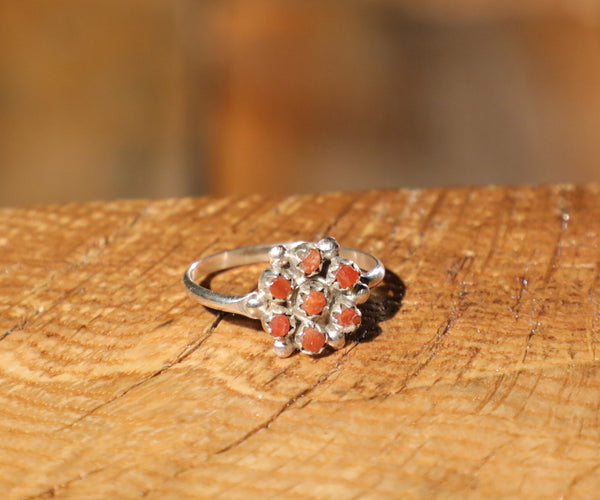 Multiple Stone Flower Ring