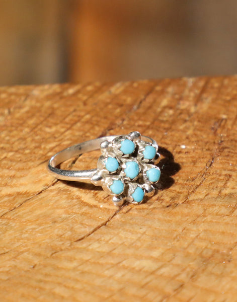 Multiple Stone Flower Ring