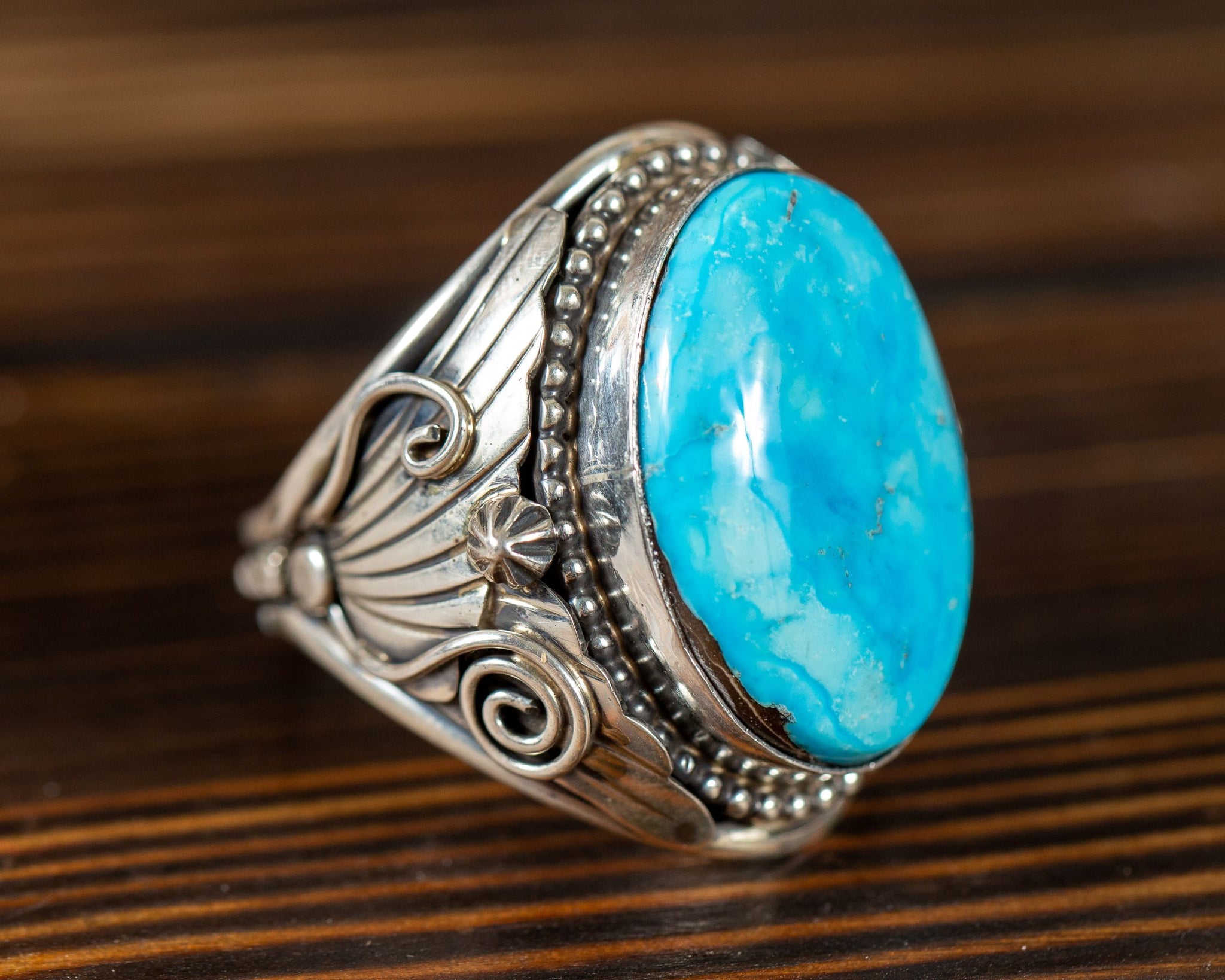 Men's Oval Turquoise Ring