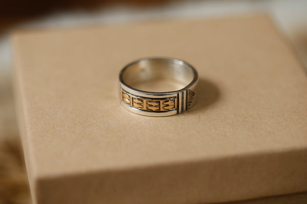 Sterling Silver Stamped Ring