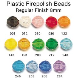 Plastic Fire Polish Beads
