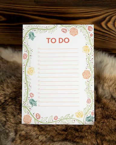 Floral To Do List Notepad