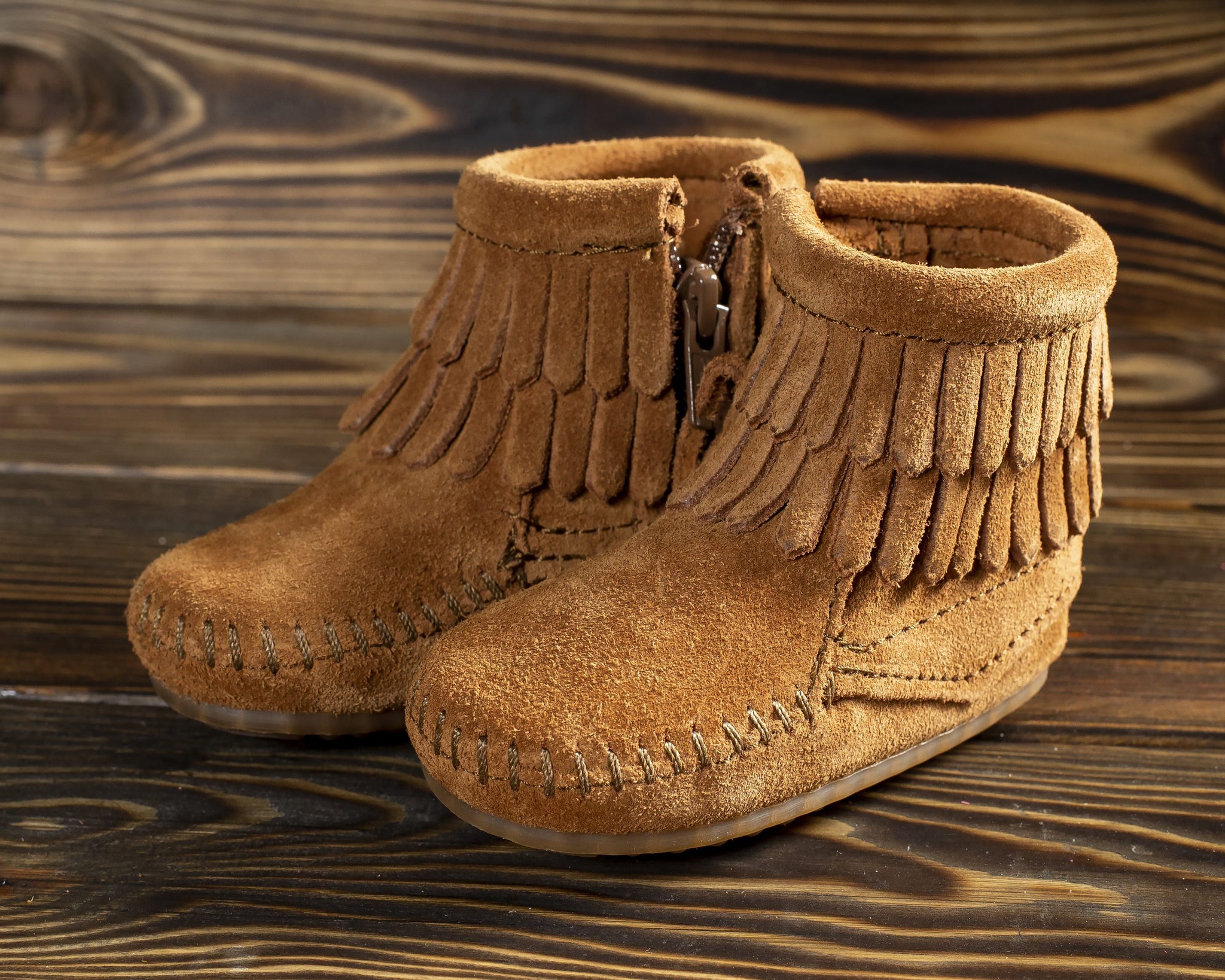 Double Fringe Boot-Brown