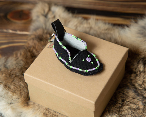 Black Moccasin Keychain