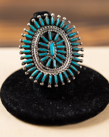 Turquoise Needlepoint Ring