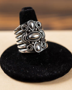 Sterling Silver Tall Wide Band Ring