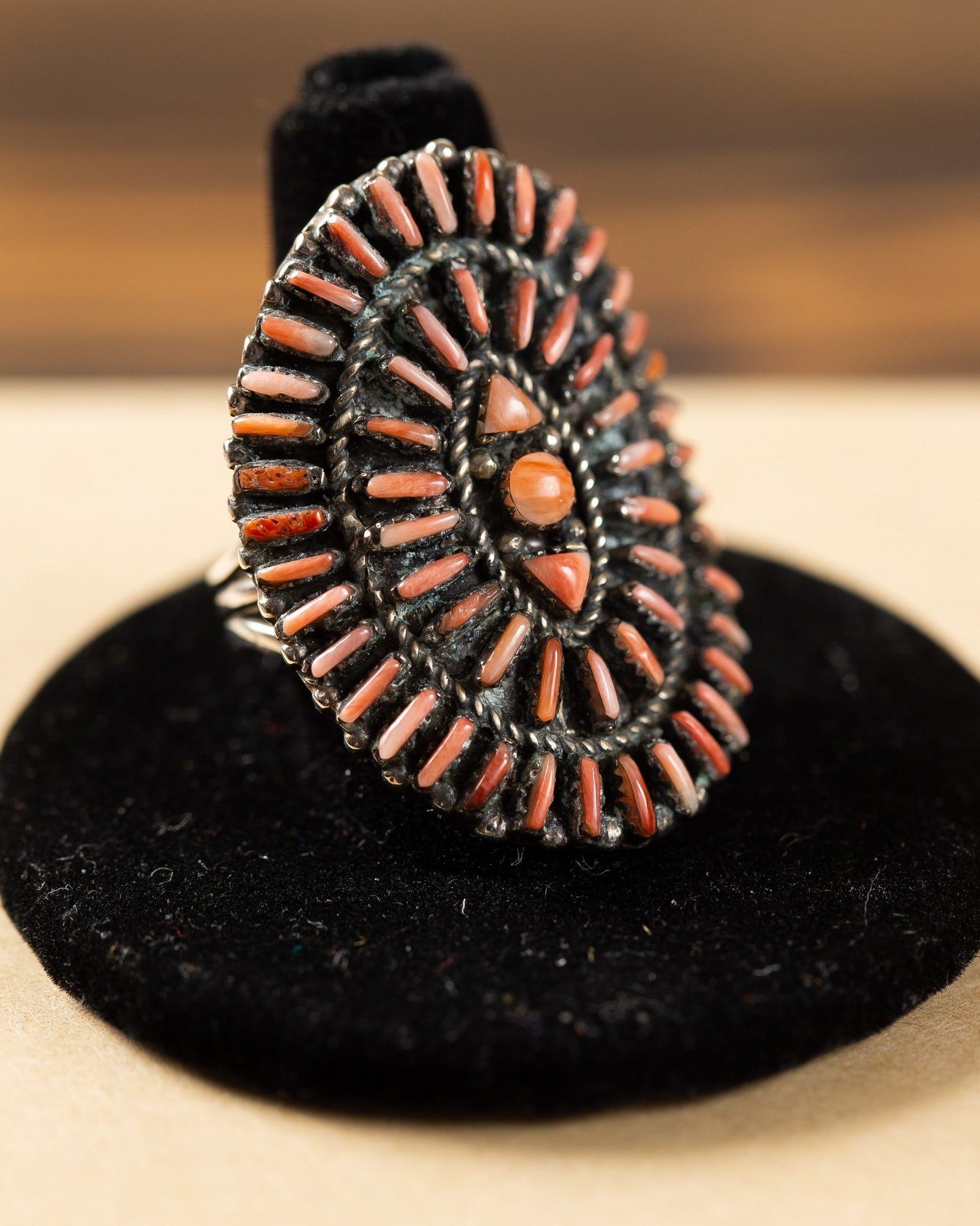 Coral Needle Ring