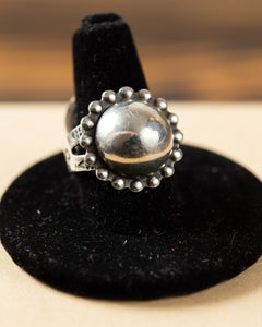 Round Sterling Silver Ring