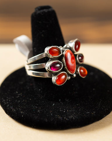 Coral/Red Jasper Ring