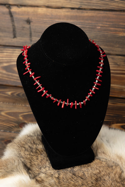 Coral Beaded Necklace