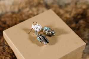 Turquoise Alligator Earrings
