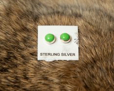 Green Gaspeite Stud Earrings