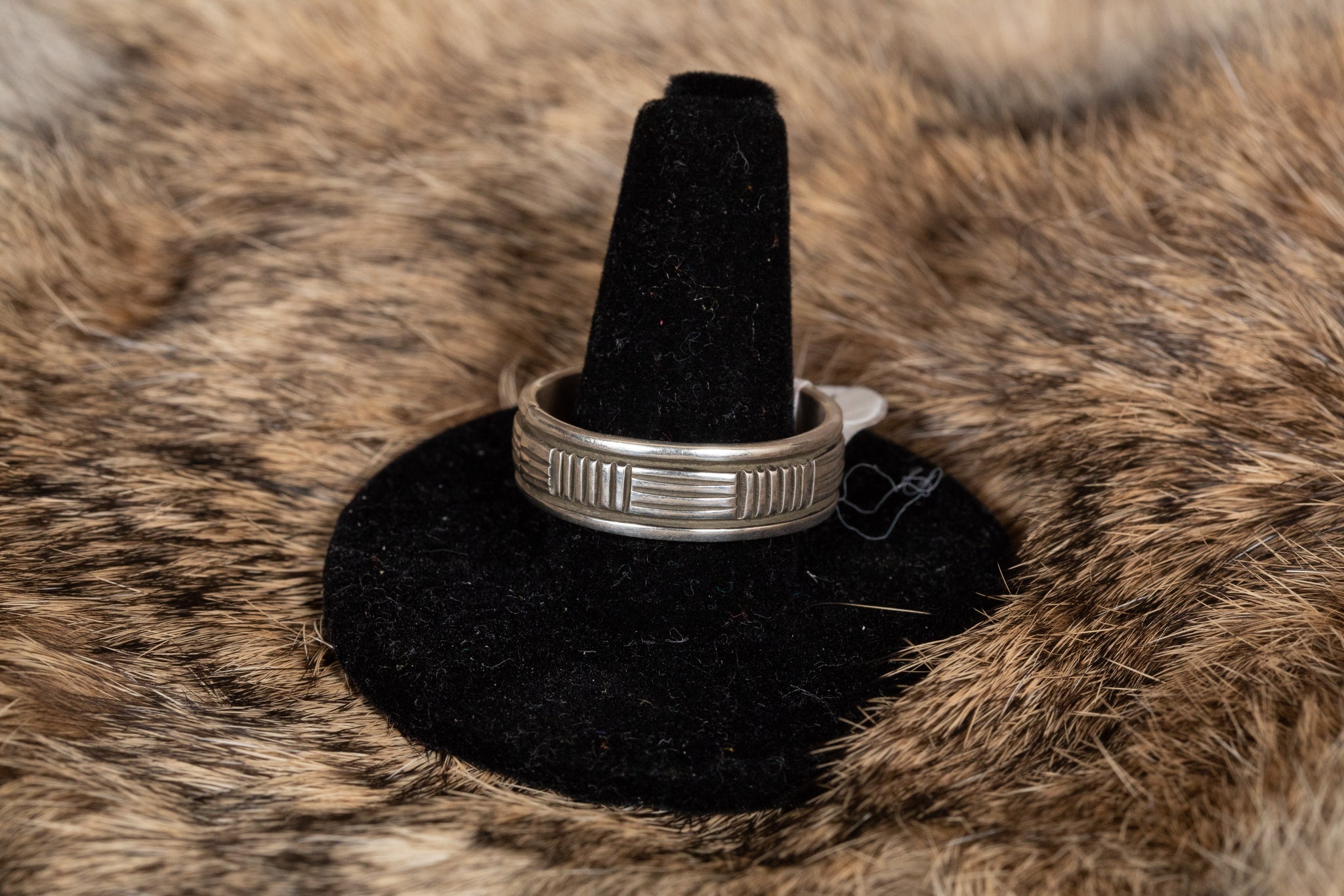 Sterling Silver Etched Ring