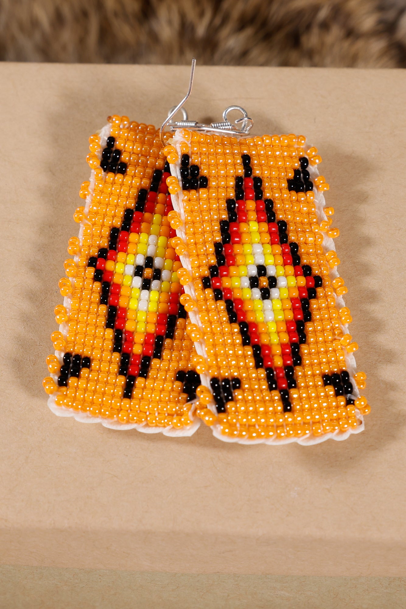 Flat Beaded Earrings