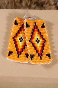 Flat Beaded Earrings
