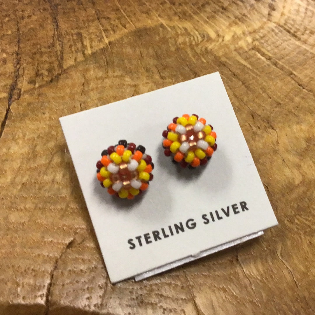 Beaded Stud Earrings