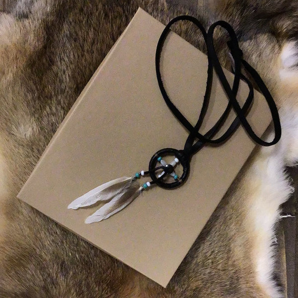 Leather Dreamcatcher Necklace