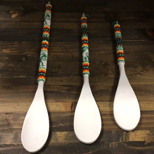 Beaded Wood Spoon Set
