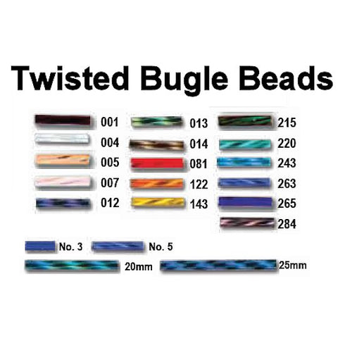 Twisted Bugle Beads 20mm